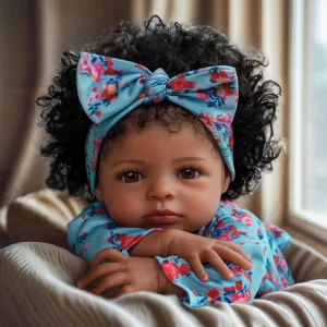 Lifelike Black Girl- 18-Inch Realistic Doll